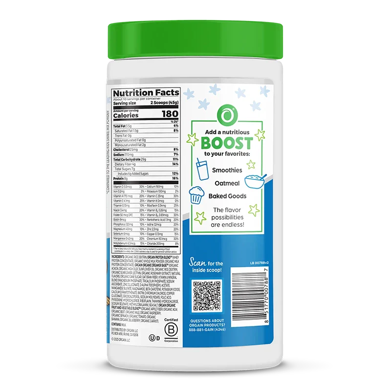 Kids Protein Nutrition Shake Mix - Vanilla Bean Ice Cream