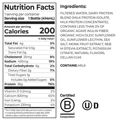 38g Protein Shake - Vanilla Bean