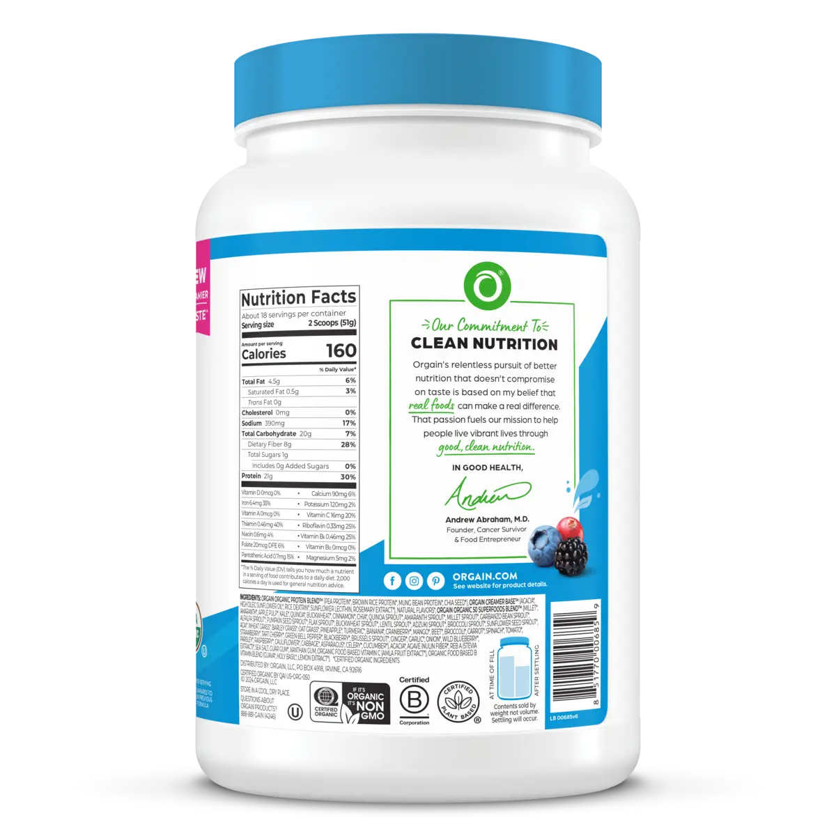 Organic Protein? & Superfoods Plant Based Protein Powder - Vanilla bean
