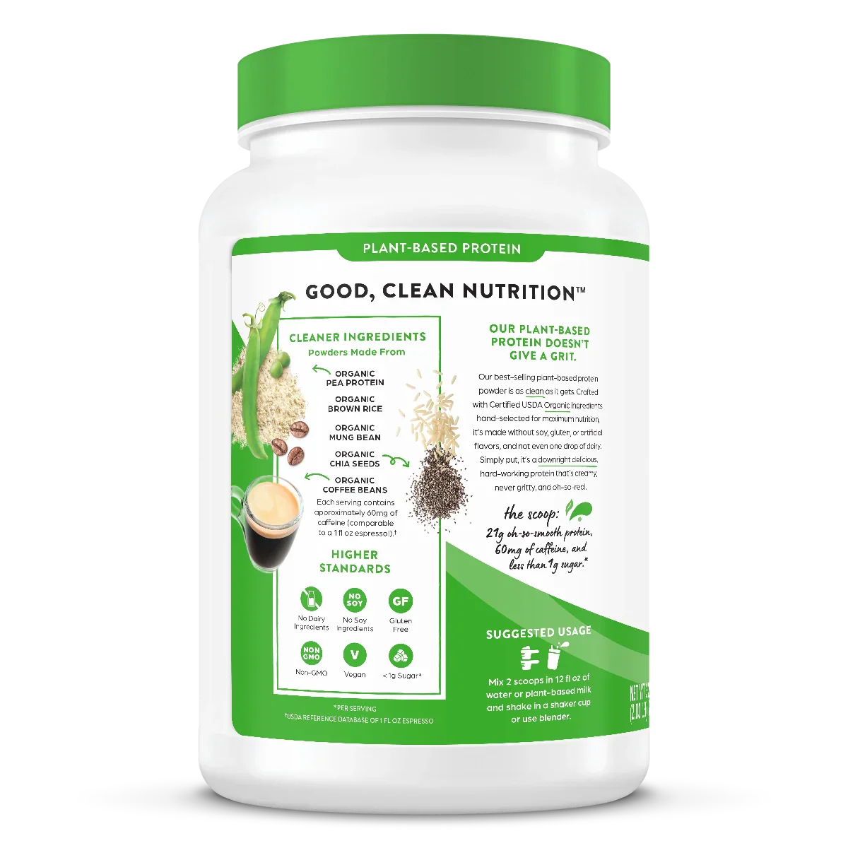 Organic Protein? Plant Based Protein Powder - Iced Coffee